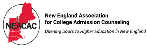 NEACAC Logo. College Admissions Counselor with membership in NEACAC, Meg Mahoney.
